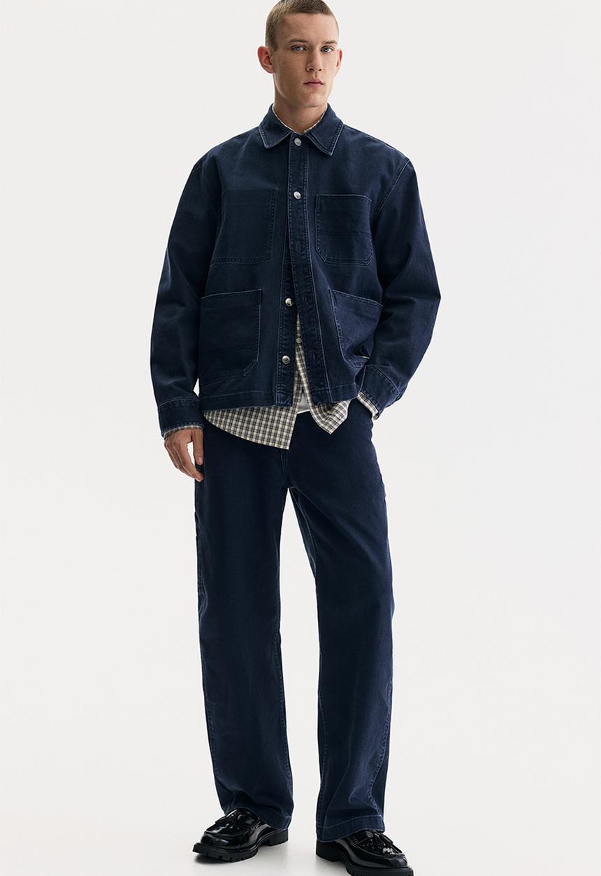 H&M - Relaxed fit worker trousers - navy blue
