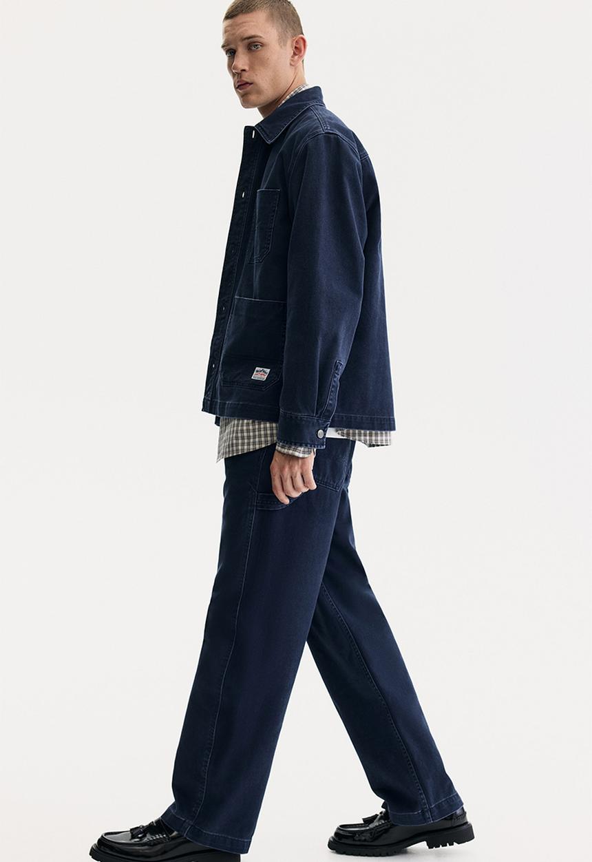 H&M - Relaxed fit worker trousers - navy blue