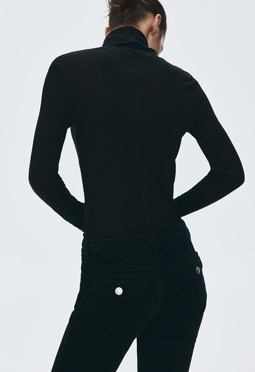 H&M - Flared corduroy trousers - black