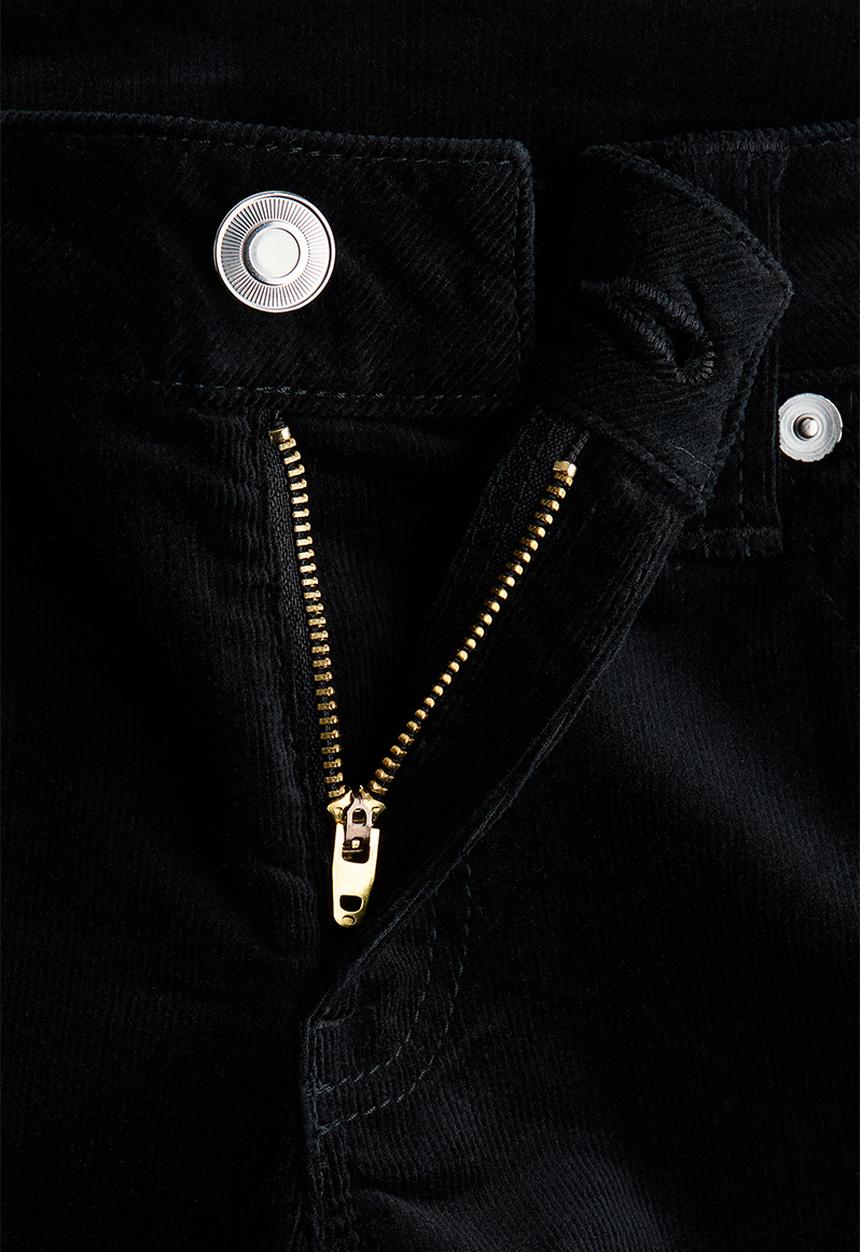 H&M - Flared corduroy trousers - black