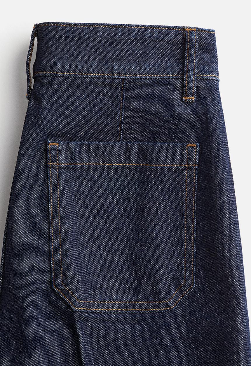 H&M - Wide high jeans - dark denim blue