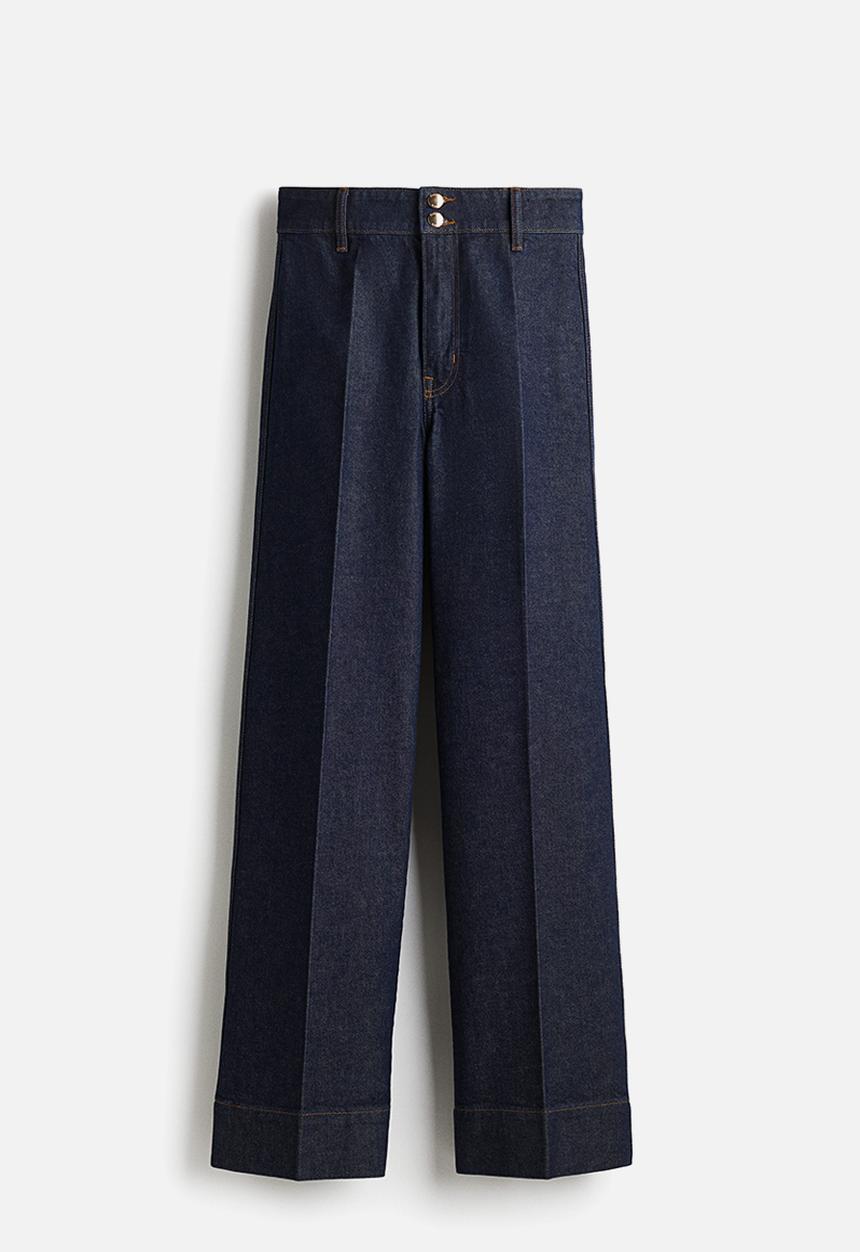 H&M - Wide high jeans - dark denim blue