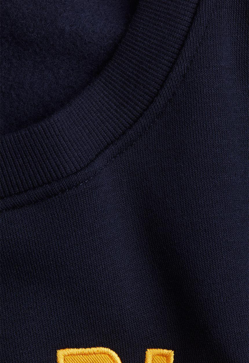 H&M - Motif-detail sweatshirt - navy blue/monte bianco