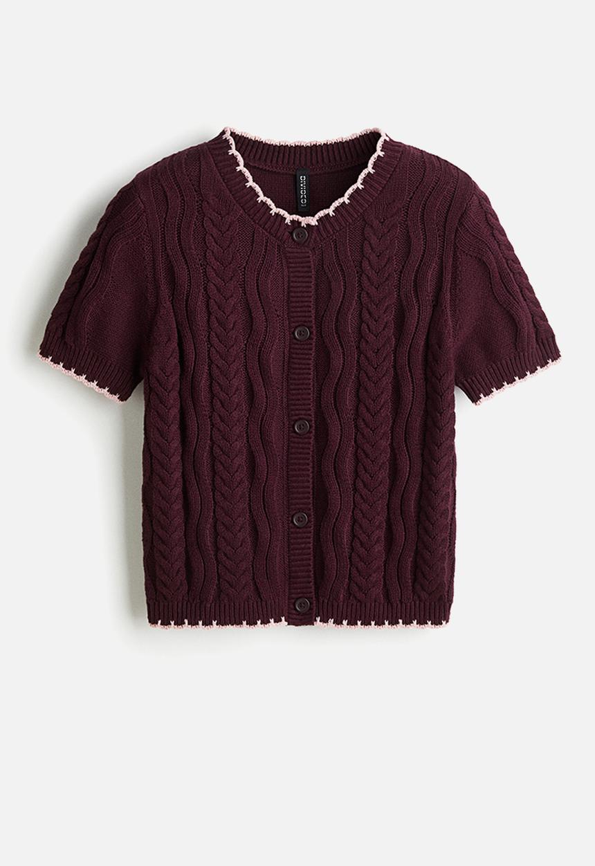 H&M - Cable-knit cardigan - pink