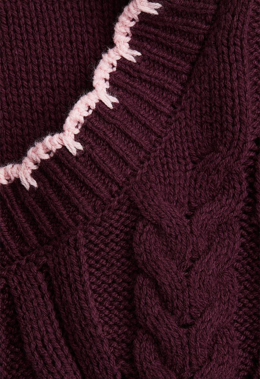 H&M - Cable-knit cardigan - pink
