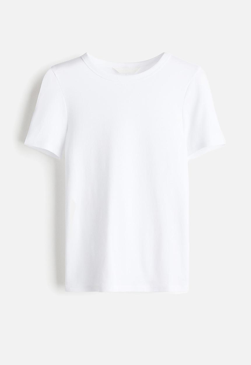 H&M - Fitted T-shirt - white