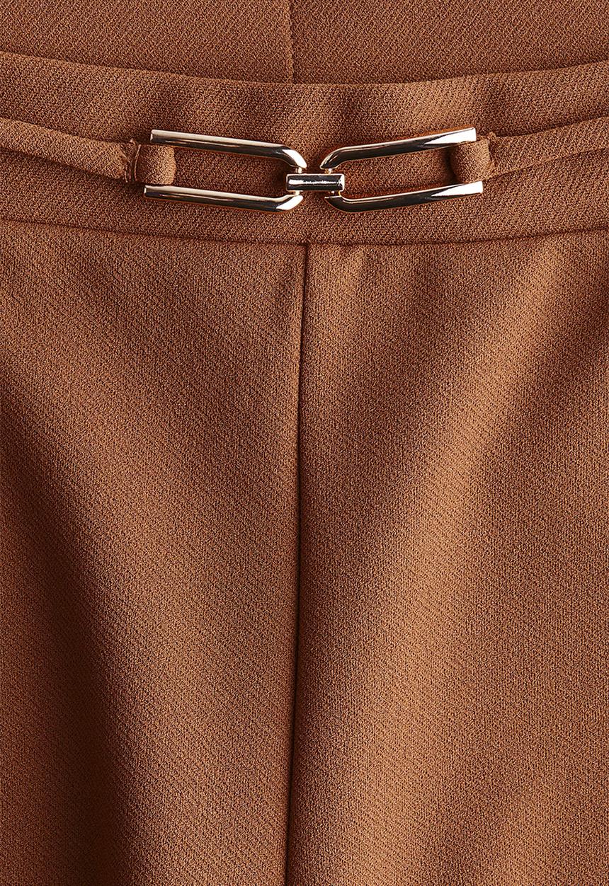 H&M - Belt-detail trousers - brown
