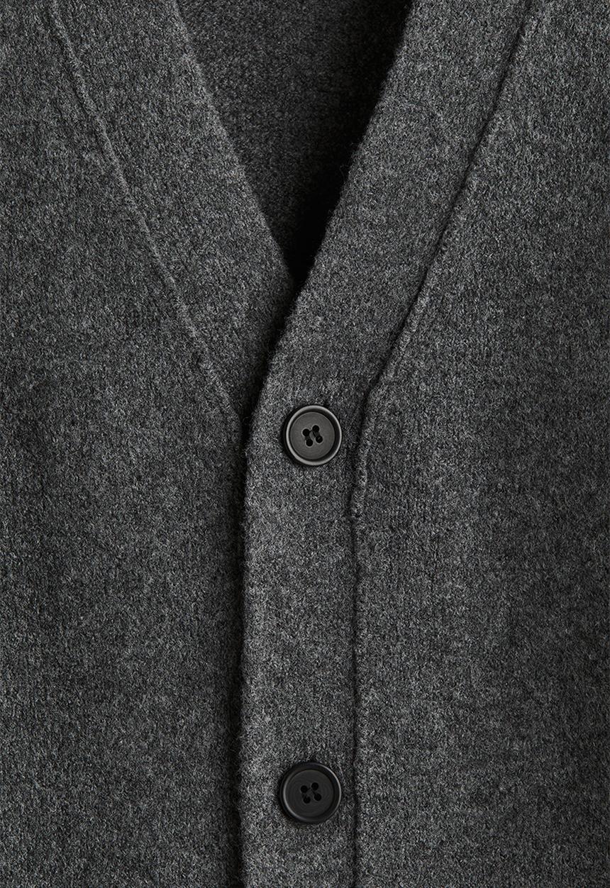H&M - Regular fit brushed cardigan - dark grey 