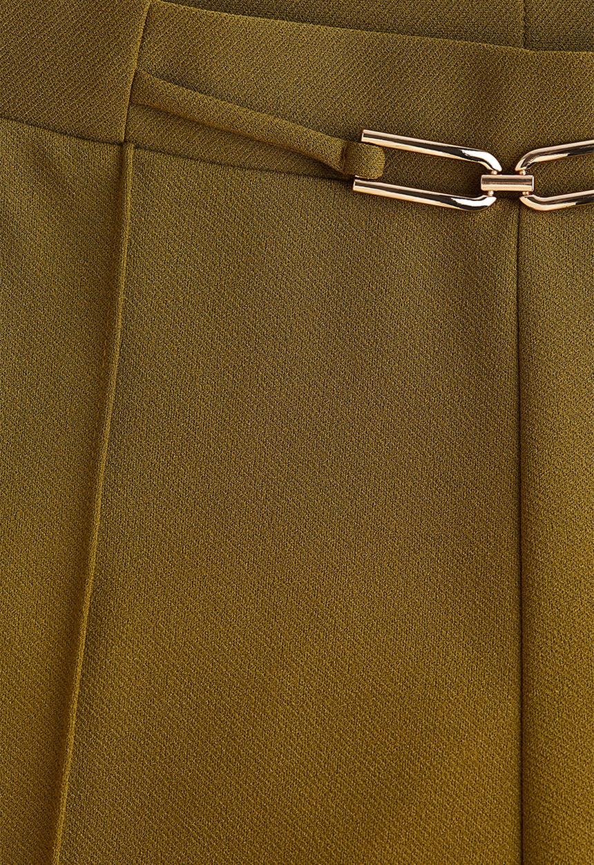 H&M - Belt-detail trousers - olive green