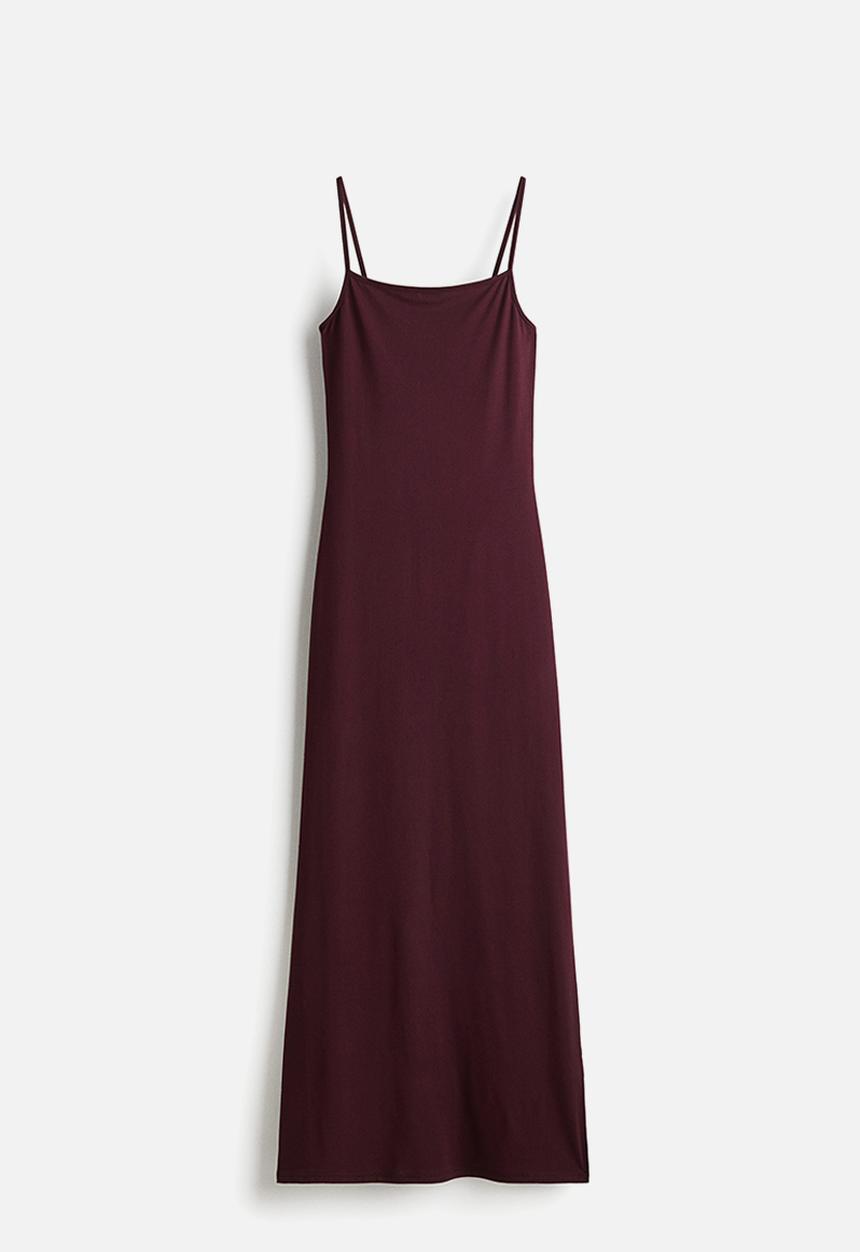 H&M - Maxi strappy dress - burgundy