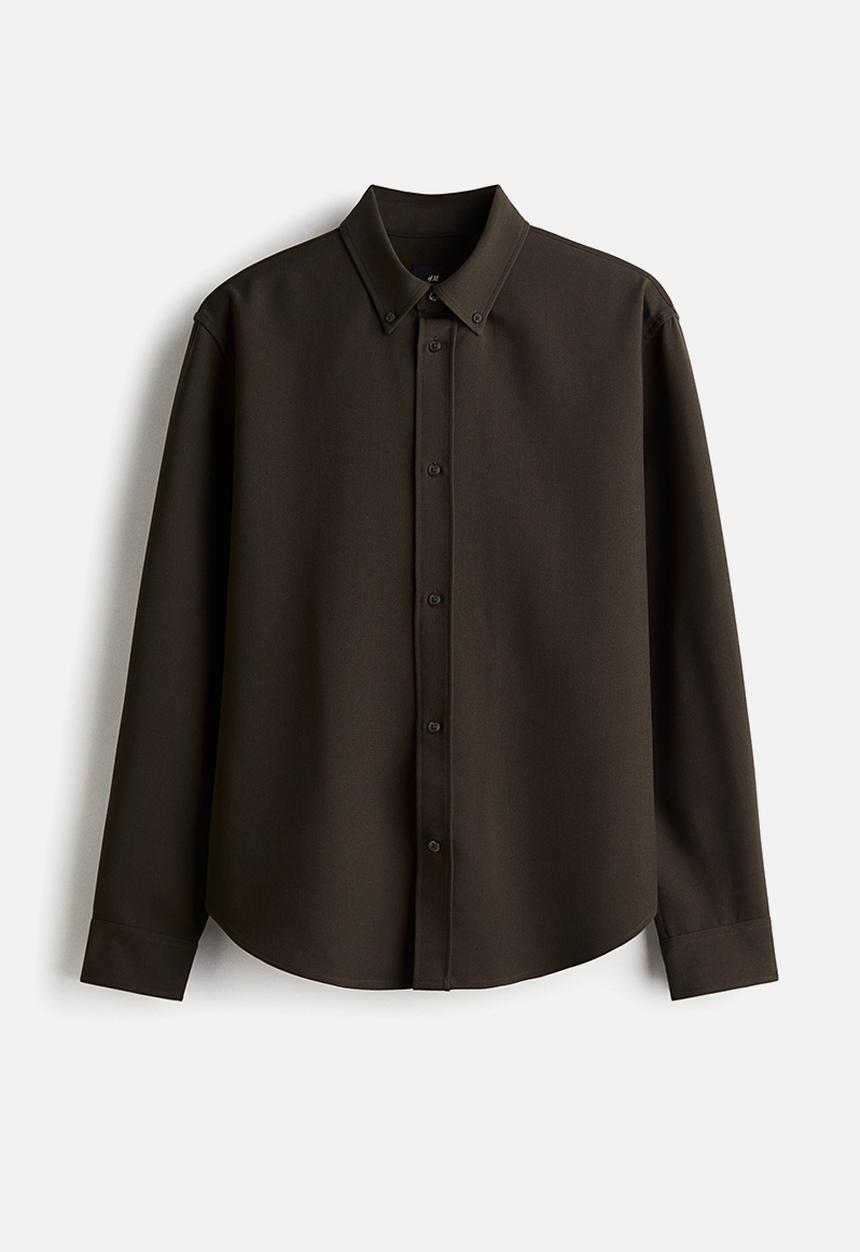 H&M - Relaxed fit twill shirt - green
