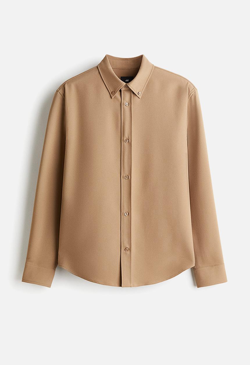 H&M - Relaxed fit twill shirt - beige