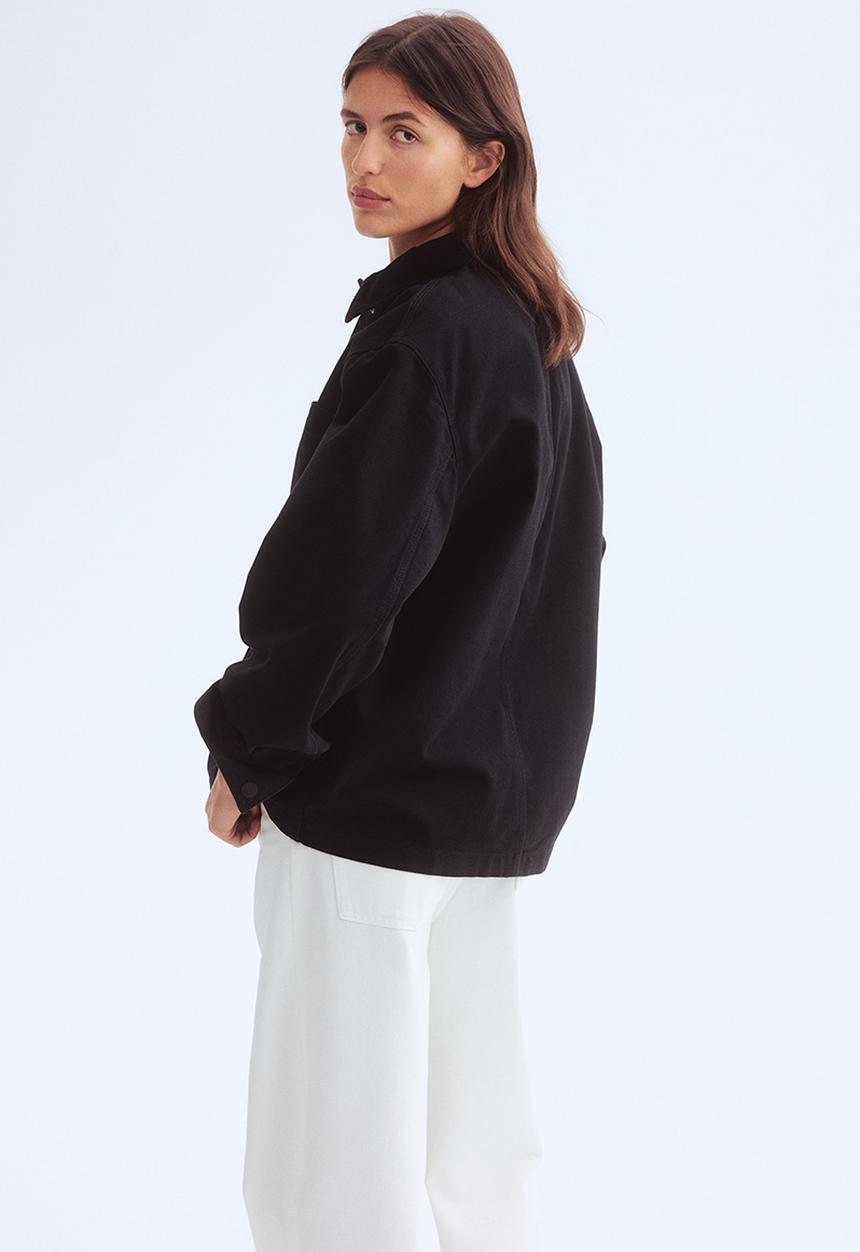 H&M - Corduroy-collar jacket - black