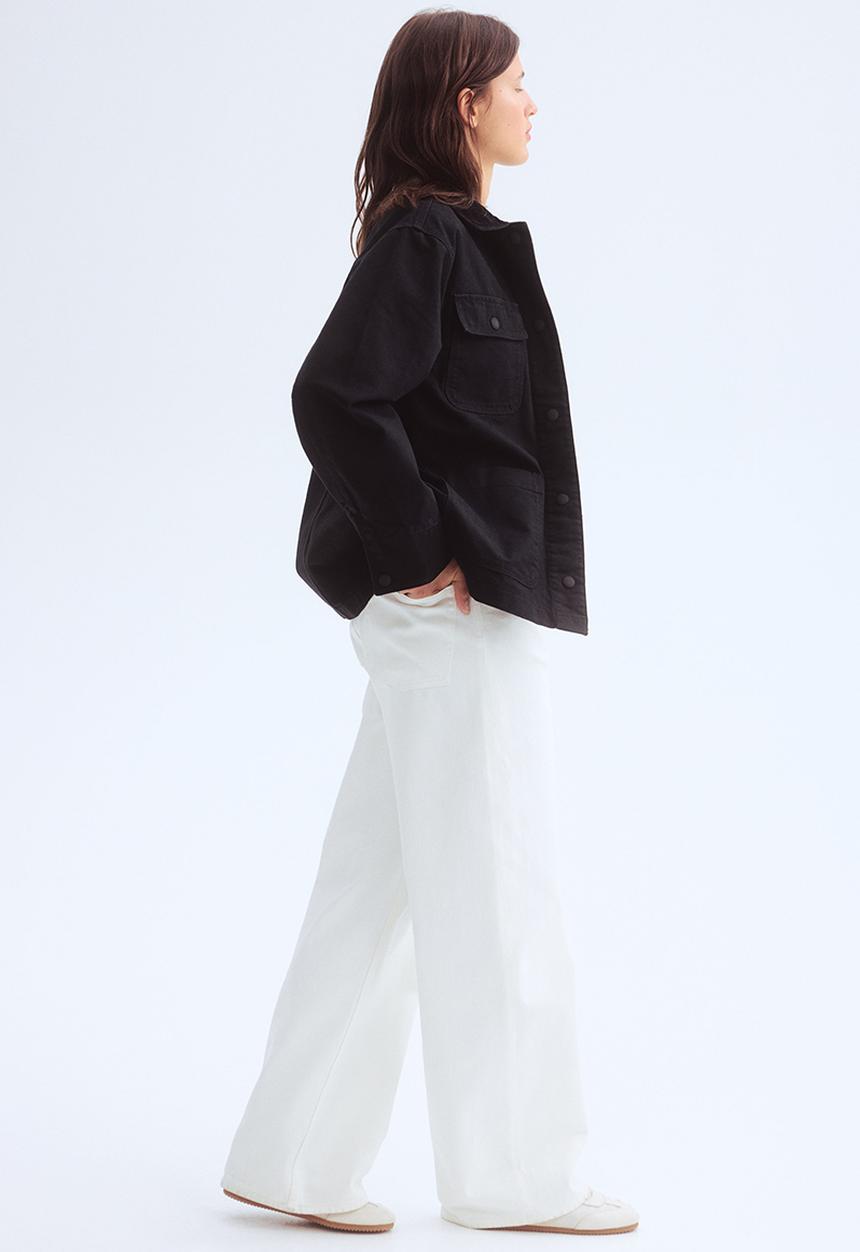H&M - Corduroy-collar jacket - black