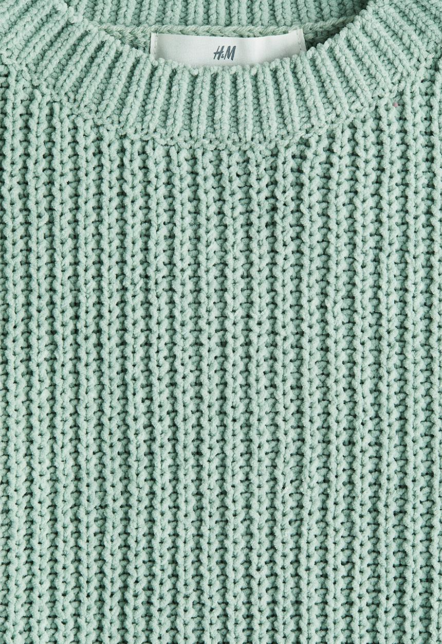H&M - Chenille-knit jumper - light turquoise