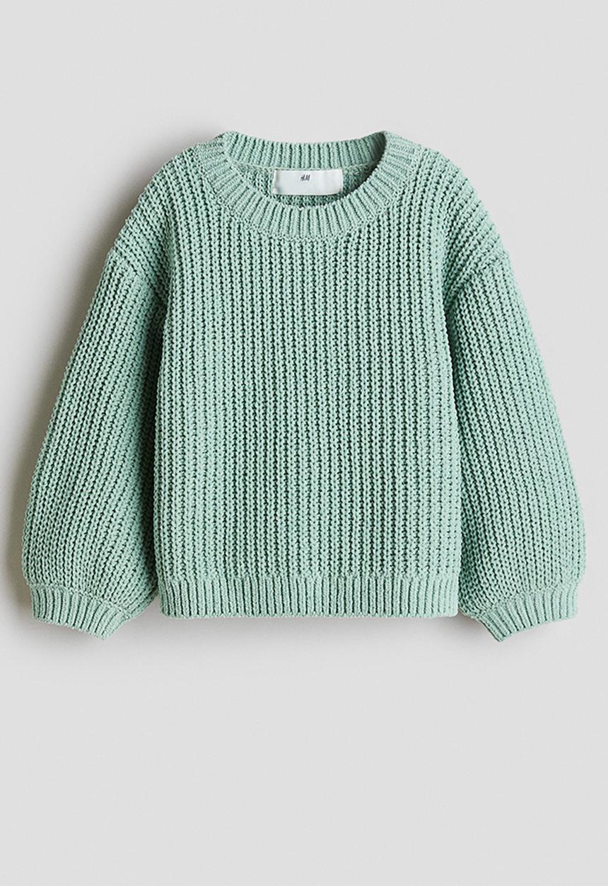 H&M - Chenille-knit jumper - light turquoise
