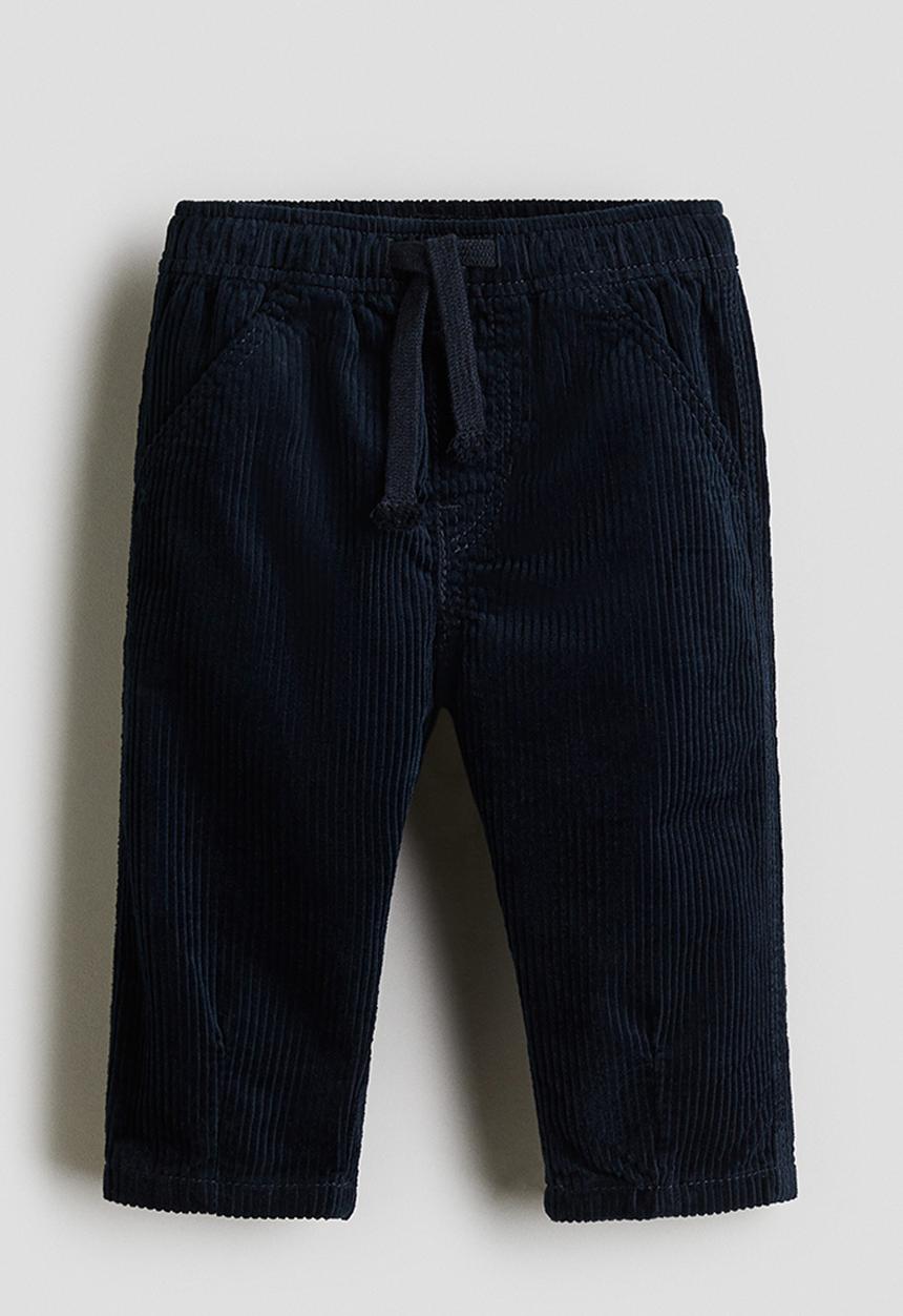 H&M - Cotton corduroy trousers - navy blue