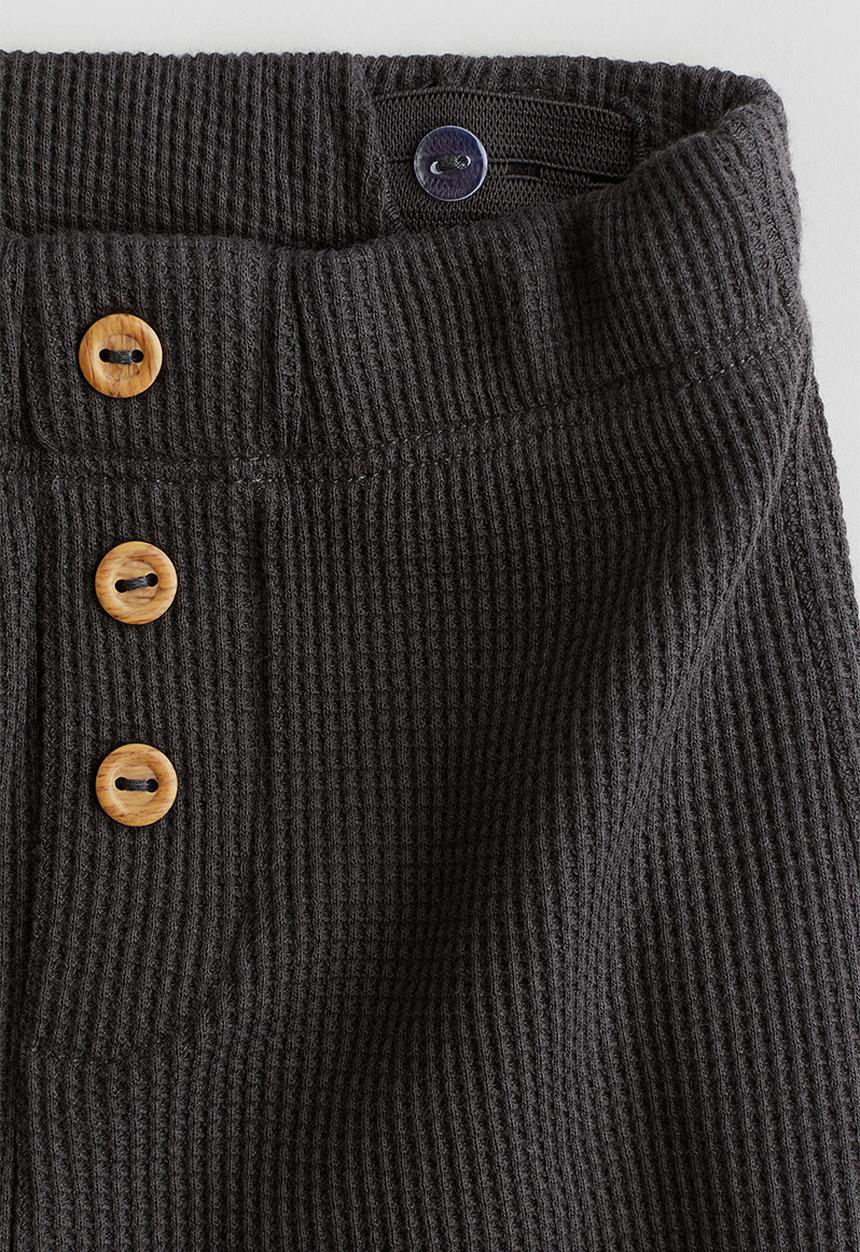 H&M - Waffled jersey trousers - dark grey