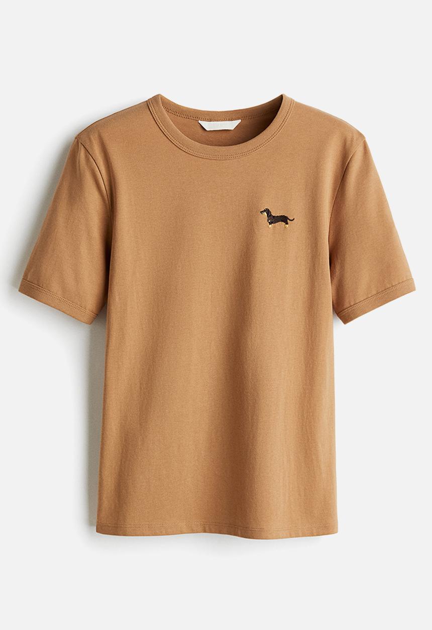 H&M - Cotton T-shirt - beige