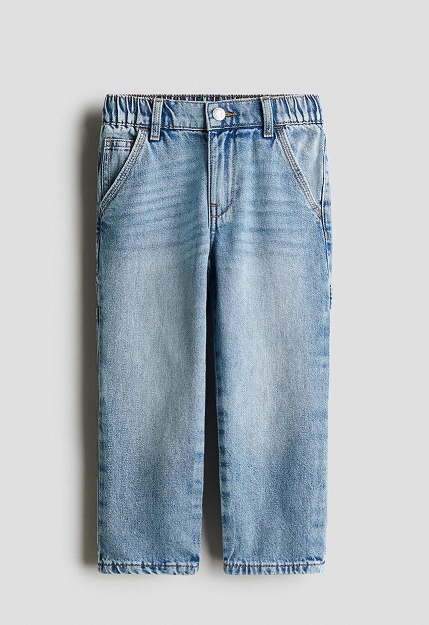 H&M - Loose fit carpenter jeans - light denim blue