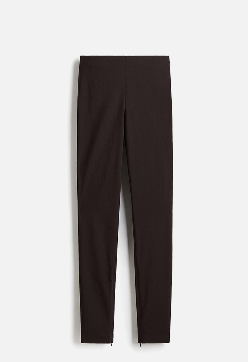 H&M - Zip-hem trousers - dark brown