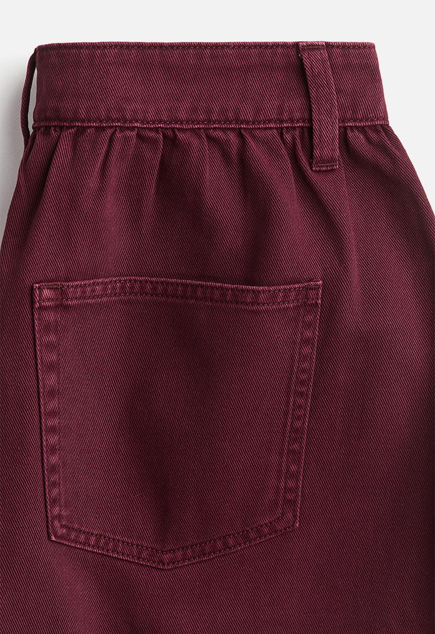 H&M - Denim mini skirt - burgundy