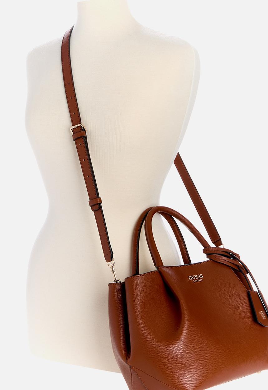 GUESS - Amorette Girlfriend Satchel - Cognac