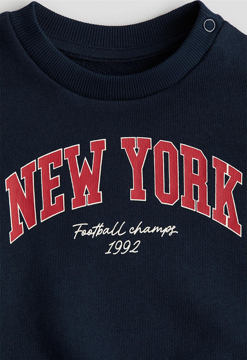 H&M - Printed sweatshirt - navy blue new york