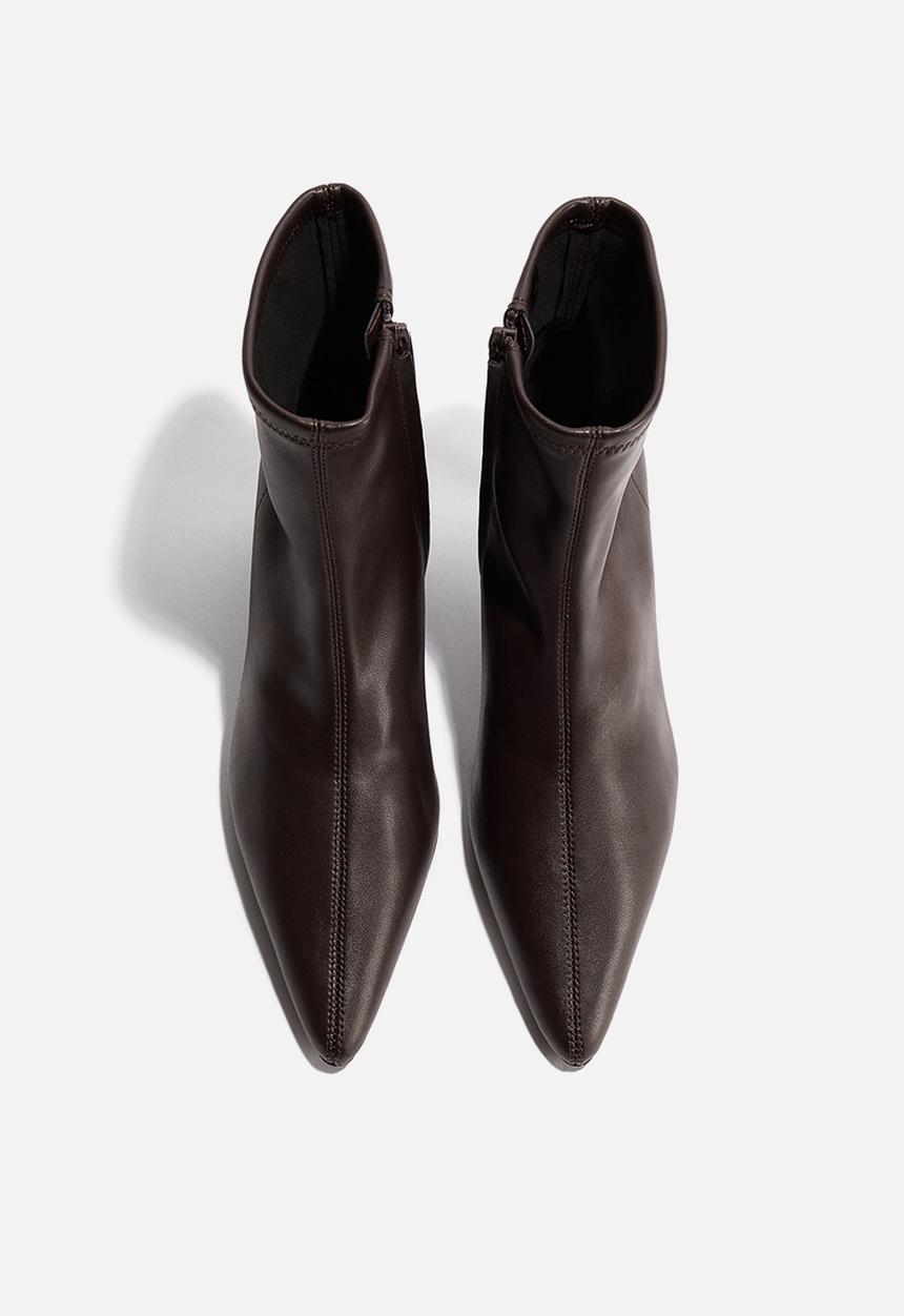 H&M - Heeled sock boots - dark brown