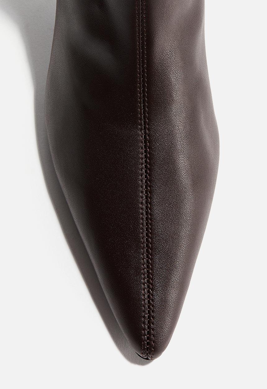 H&M - Heeled sock boots - dark brown