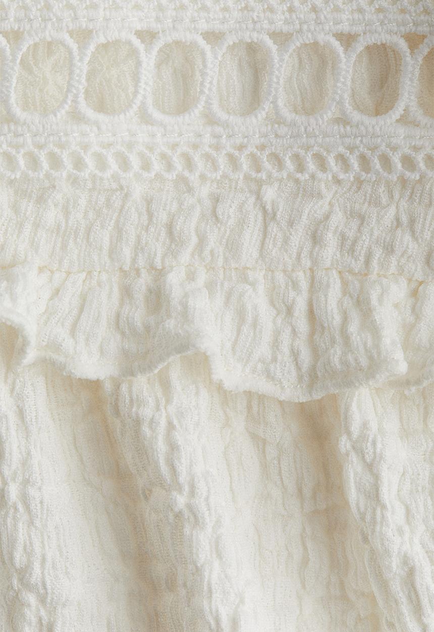 H&M - Textured jersey blouse - cream