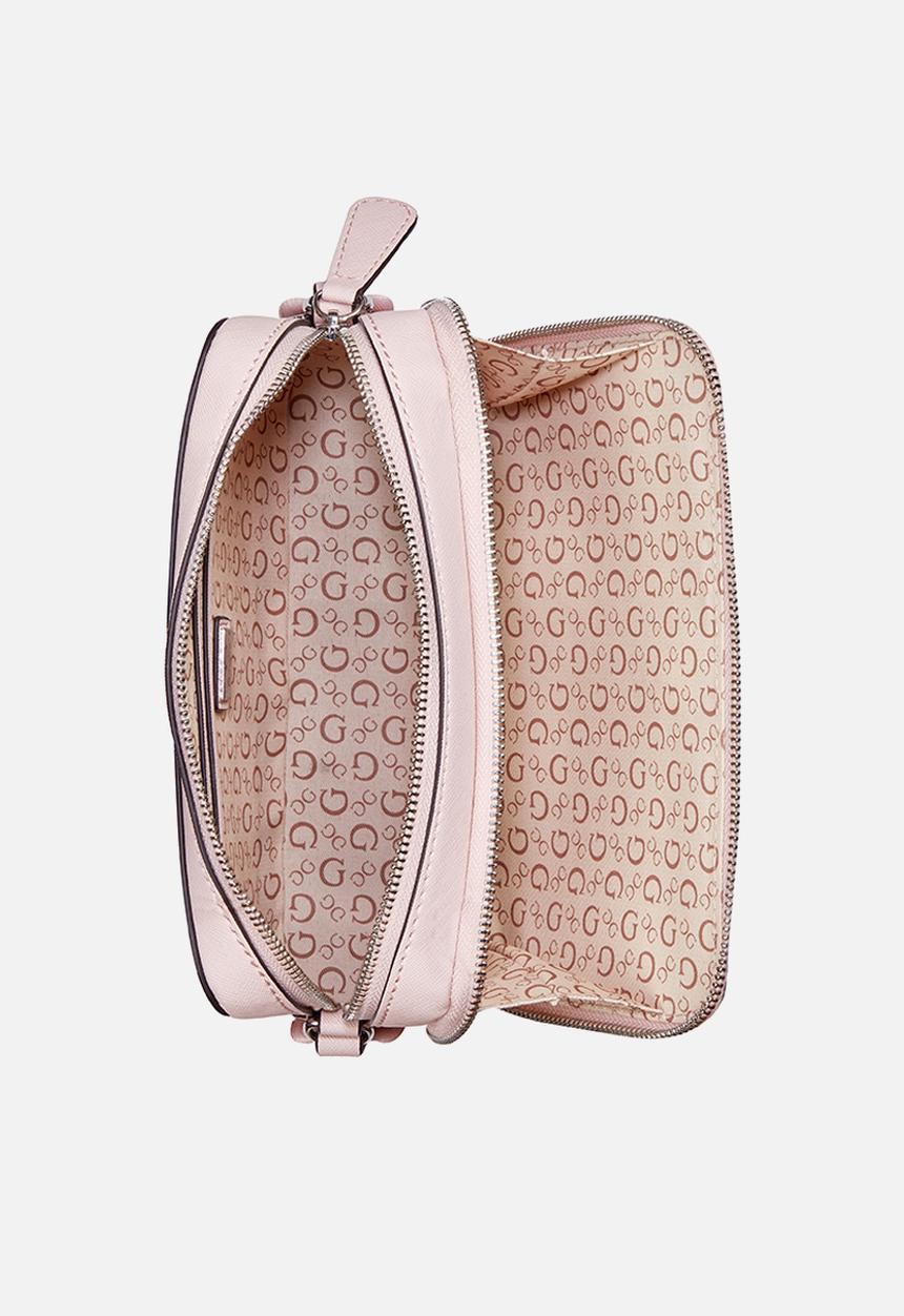 Viviette Mini Dbl Zip Crossbody -Pink