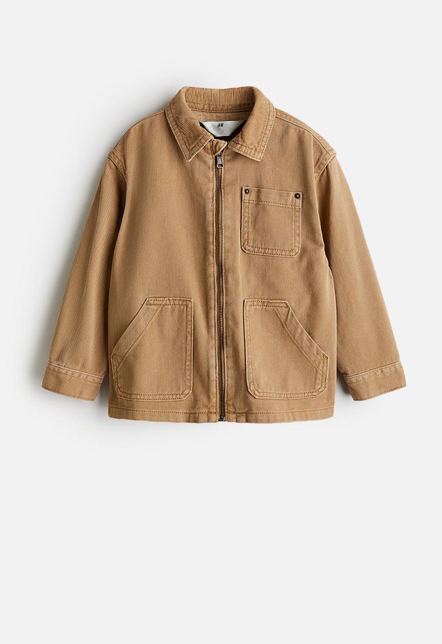 H&M - Corduroy-collar cotton overshirt - beige