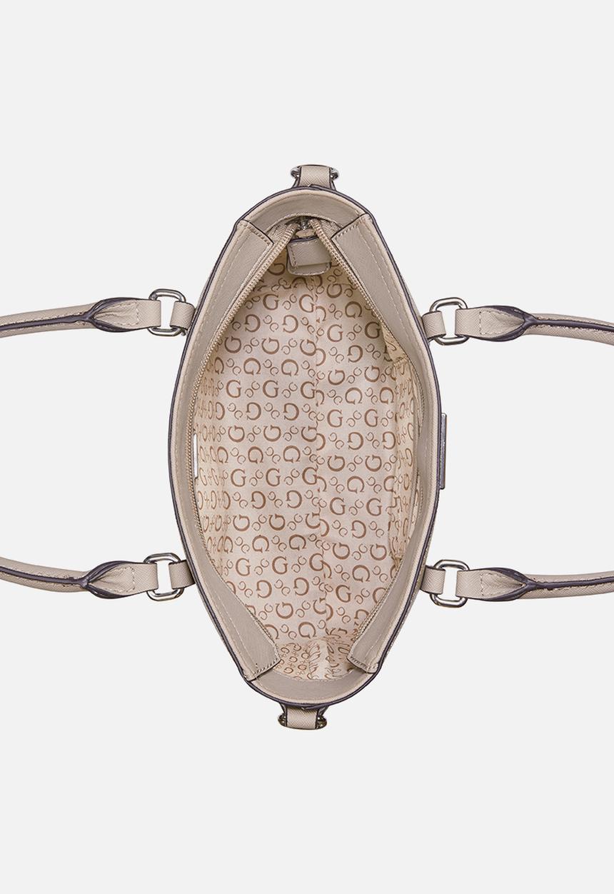 GUESS - Quinley mini  tote bag- taupe