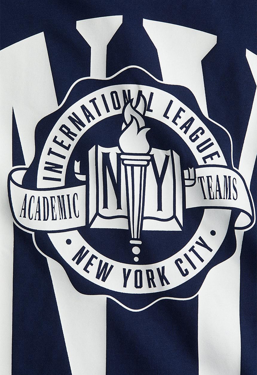 H&M - Oversized printed T-shirt - navy blue/ny