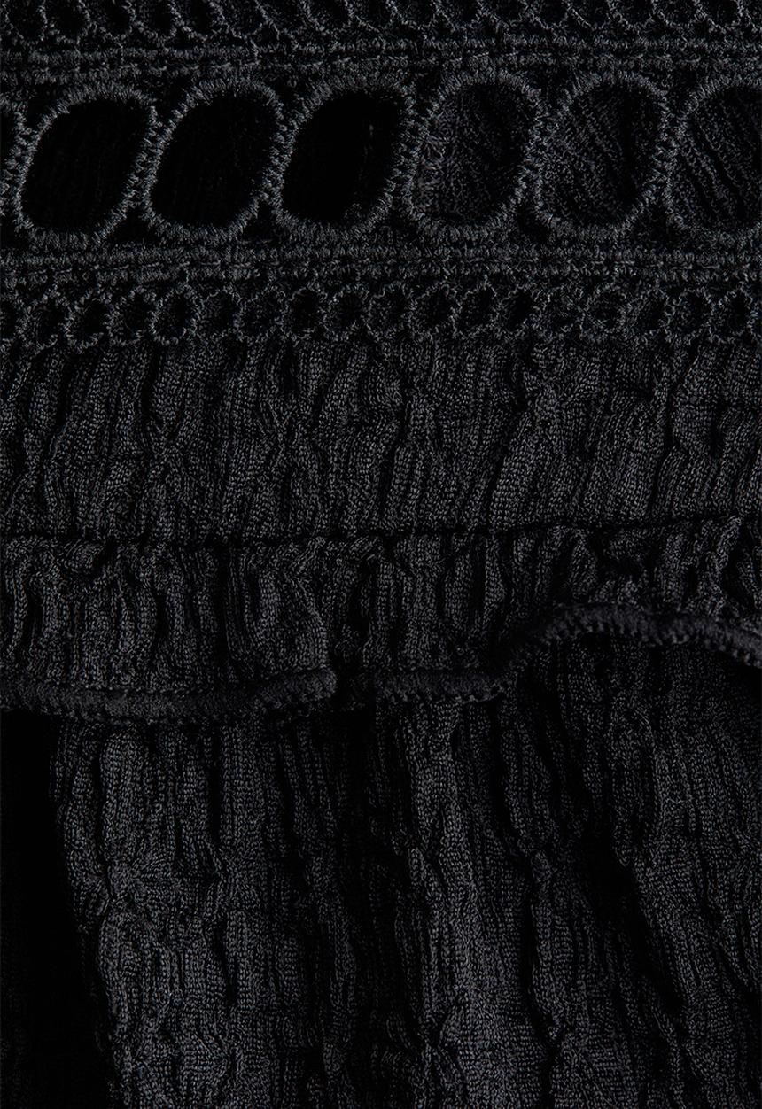 H&M - Textured jersey blouse - black
