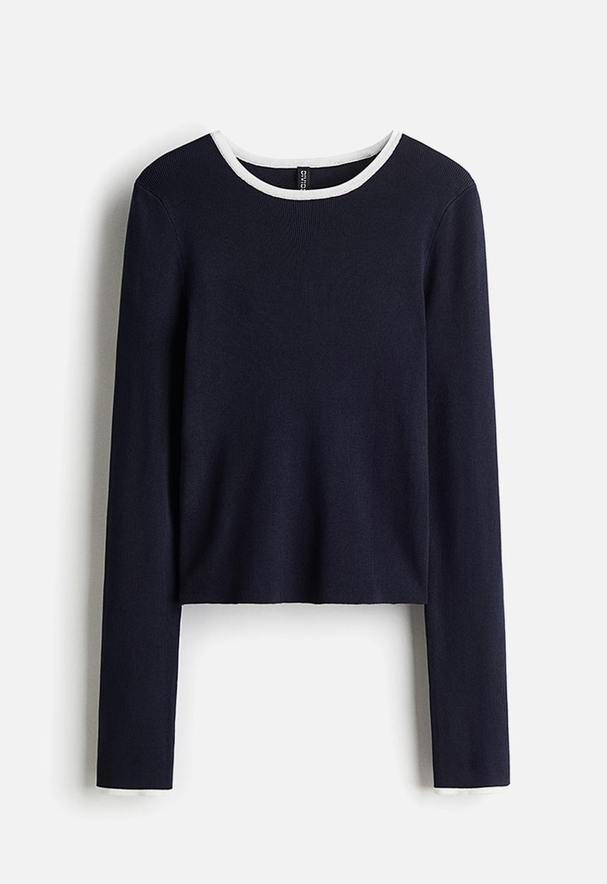 H&M - Long-sleeved jumper - navy blue