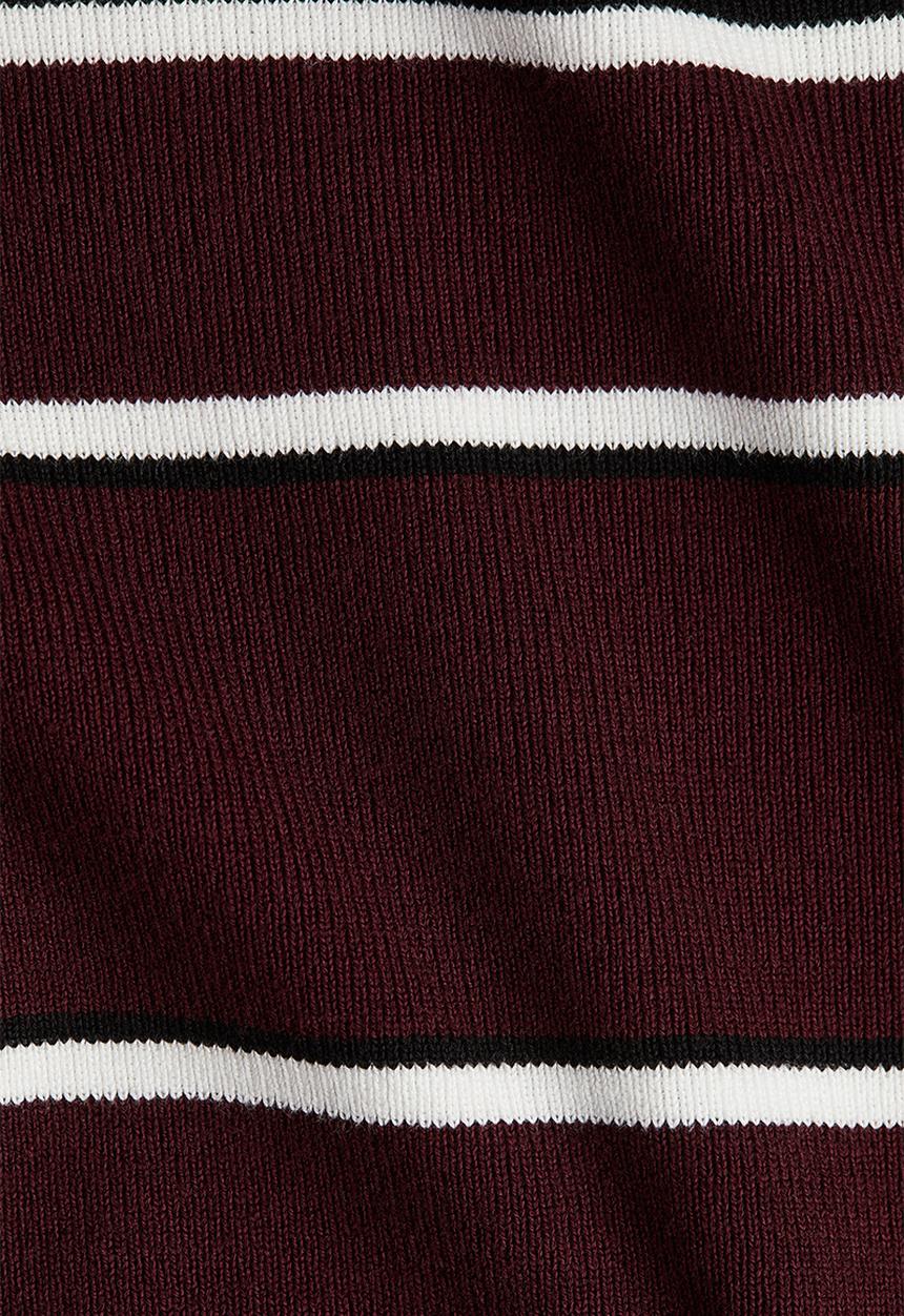 H&M - Long-sleeved jumper -  burgundy/white striped