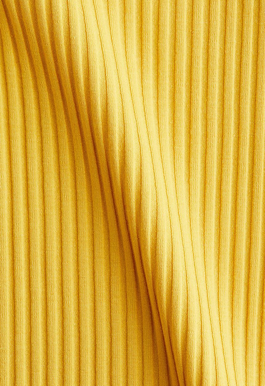 H&M - Ribbed collared top - yellow
