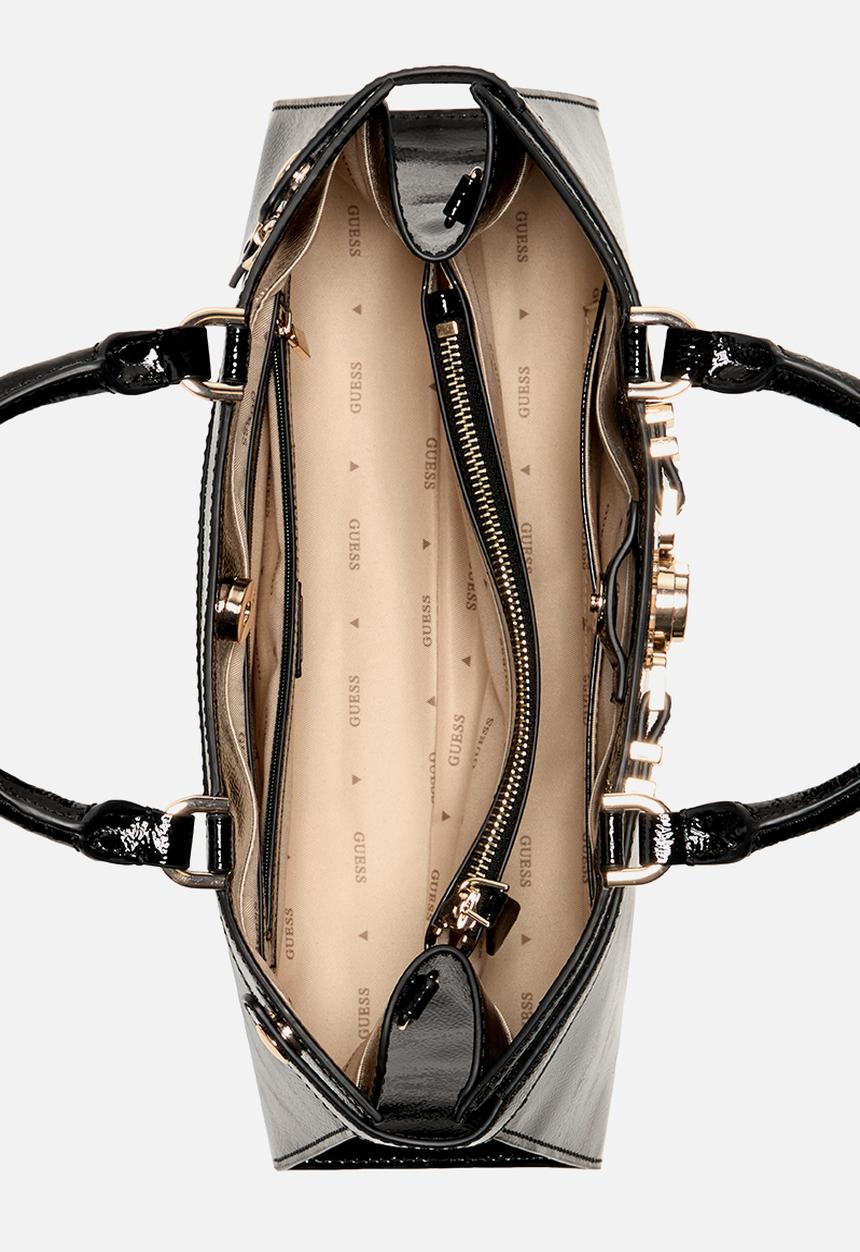 GUESS - Cirene triple comp satchel bag- black