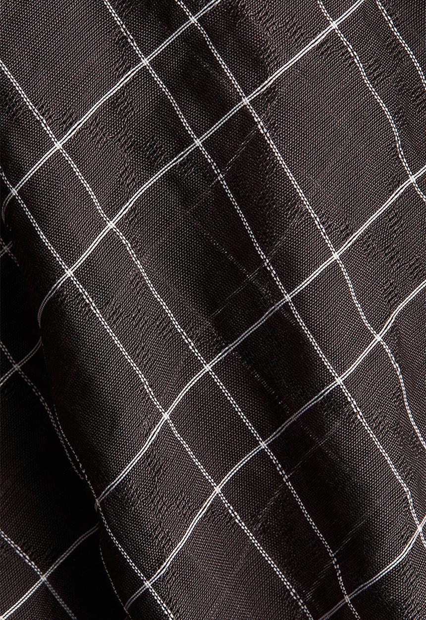 H&M - Bow-collar blouse - black checked