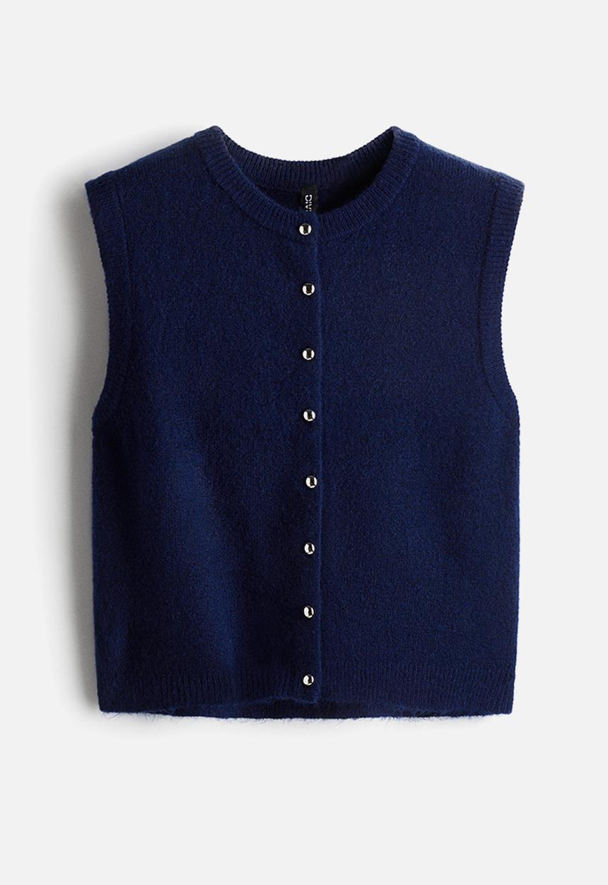 H&M - Knitted waistcoat - dark blue