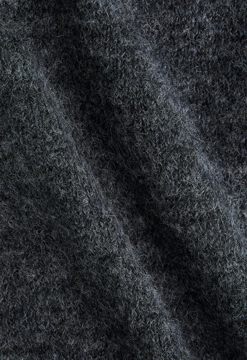 H&M - Knitted waistcoat - dark grey marl