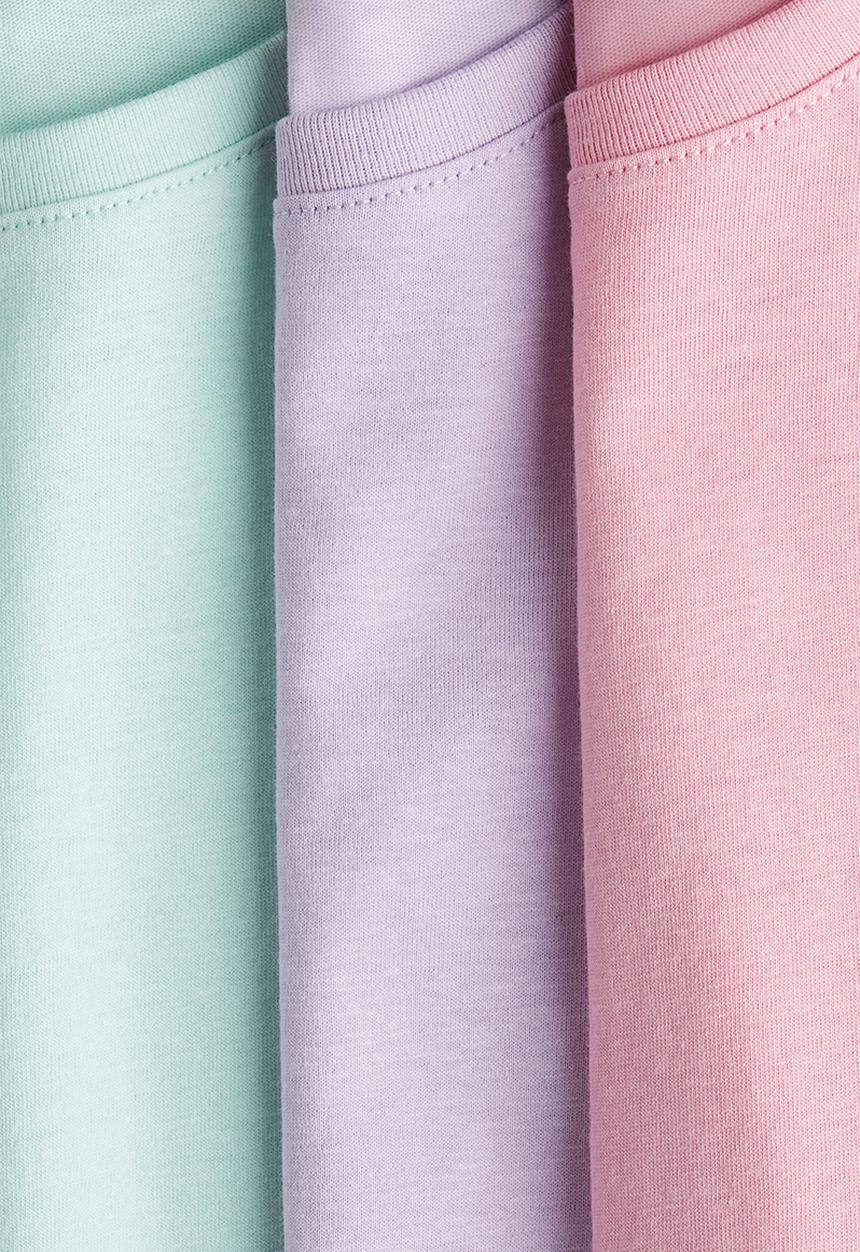 H&M - 3 pack cotton jersey tops - multi