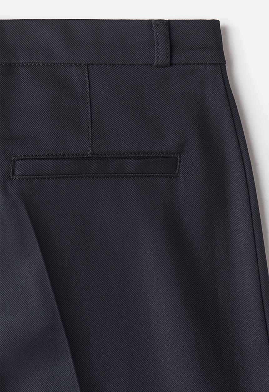 H&M - Flared twill trousers - navy blue 