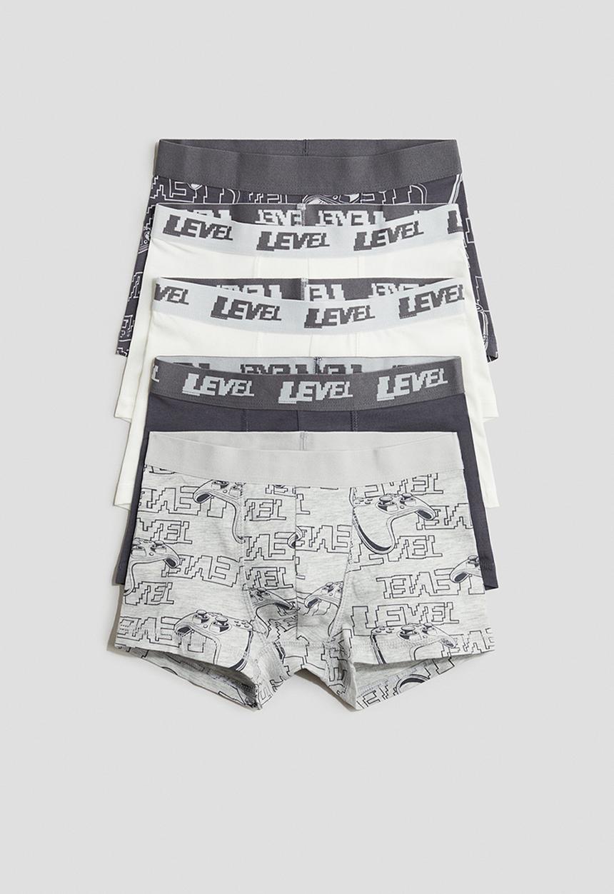H&M - 5-pack trunks - grey level