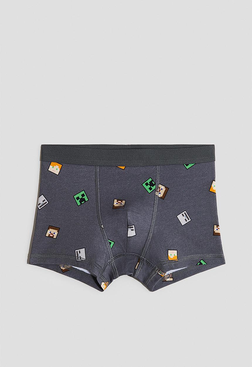 H&M - 5-pack trunks - dark grey minecraft 