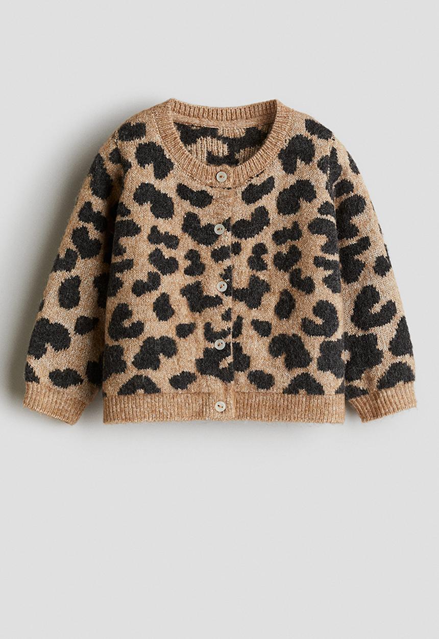 H&M - Patterned cardigan - beige/leopard print