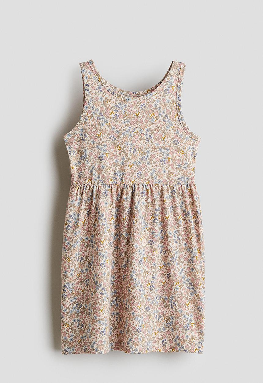 H&M - Patterned jersey dress - pink floral
