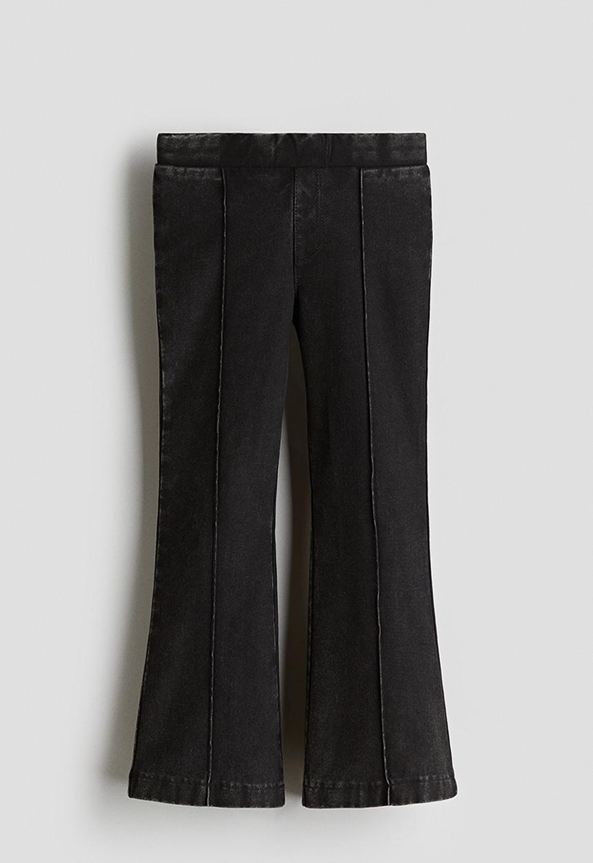 H&M - Flared jeggings - washed black